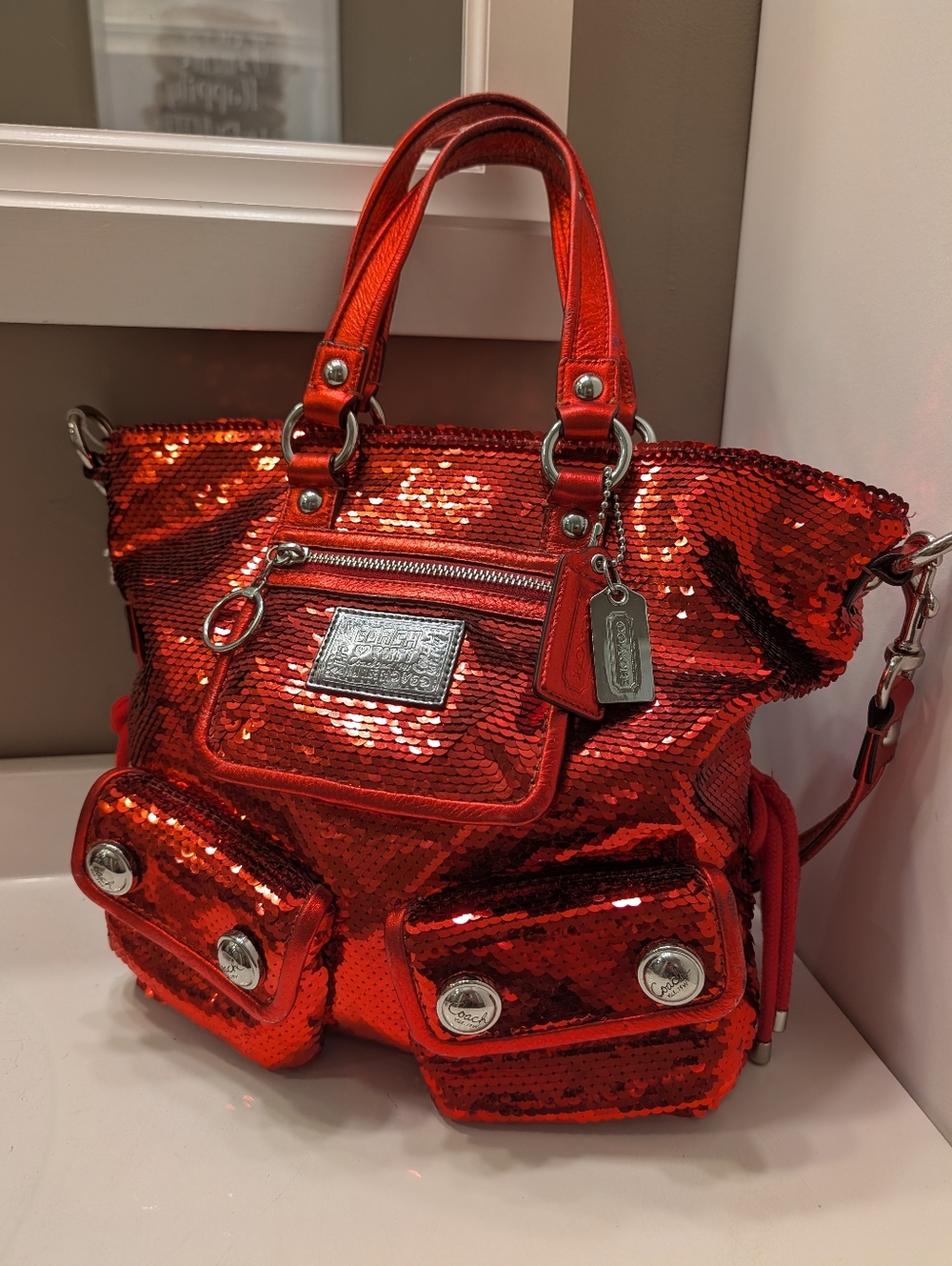 🥰 Vintage Y2K Rare Coach Poppy Spotlight Limited Edition #13821 Crossbody Bag ❤ - Picture 9 of 16